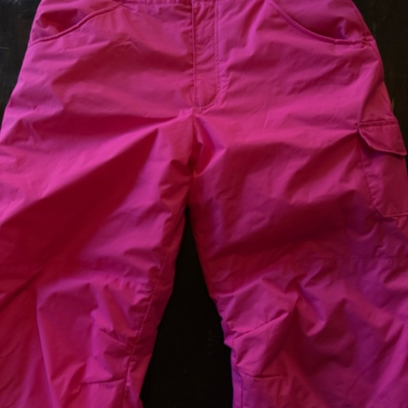 Kids Columbia Pink Insulated Fleece Lined Snow Pants XL - Picture 6 of 6